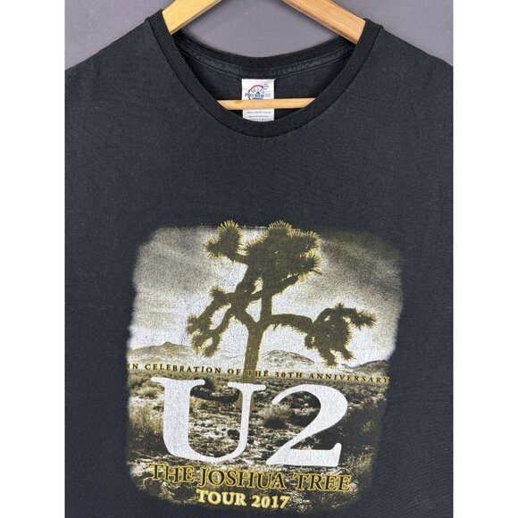 U2 Band Tee The Joshua Tree Tour 2017 Concert Promo 30th Anniversary Black 2XL - Picture 3 of 8